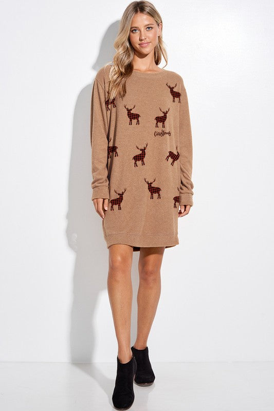 Reagan Reindeer Tunic Dress