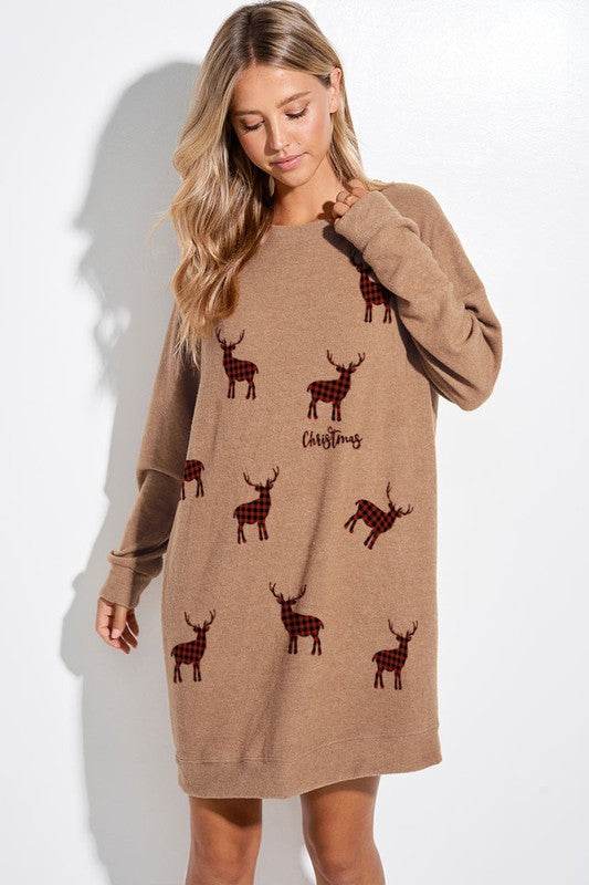 Reagan Reindeer Tunic Dress