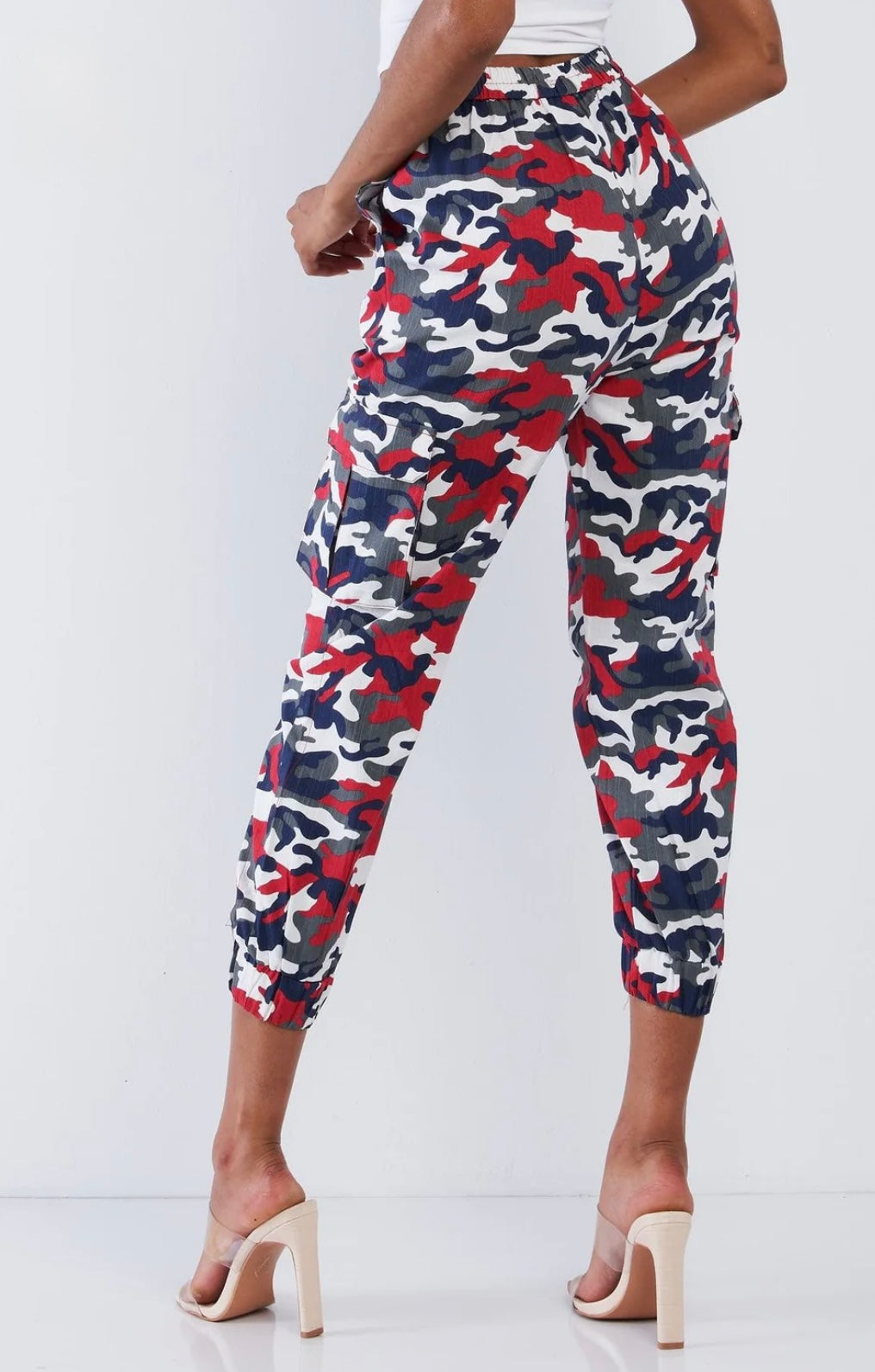 Rudy Red Camouflage High Waisted Cargo Pants