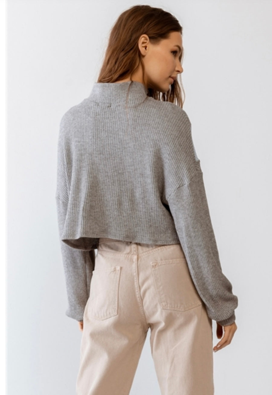 Haley Half Zip Chevron Sweatshirt