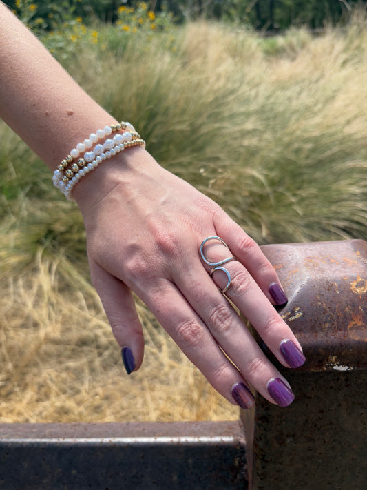 Kayleigh Dainty Abstract Silver Ring