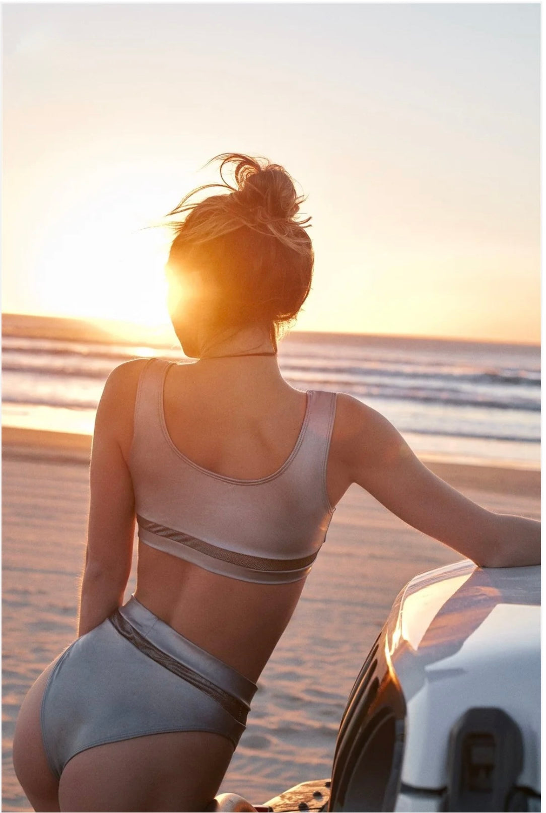 Sylvia Silver High-Rise Bikini