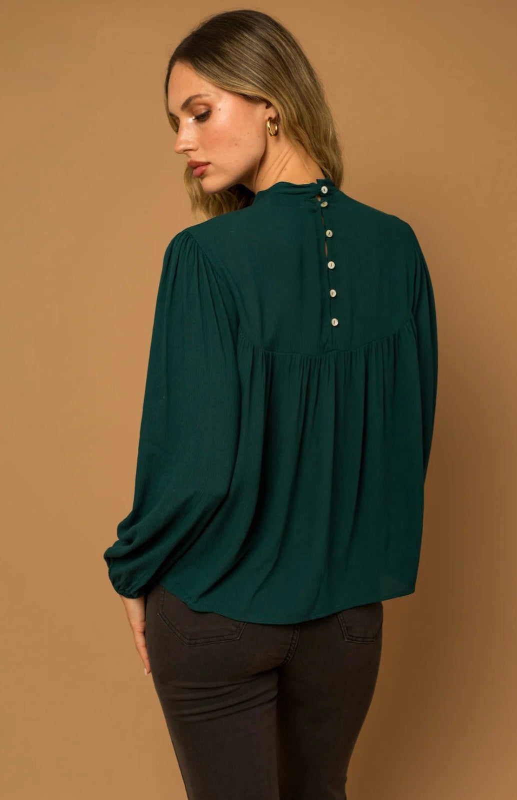 Francesca Forest Green Blouse