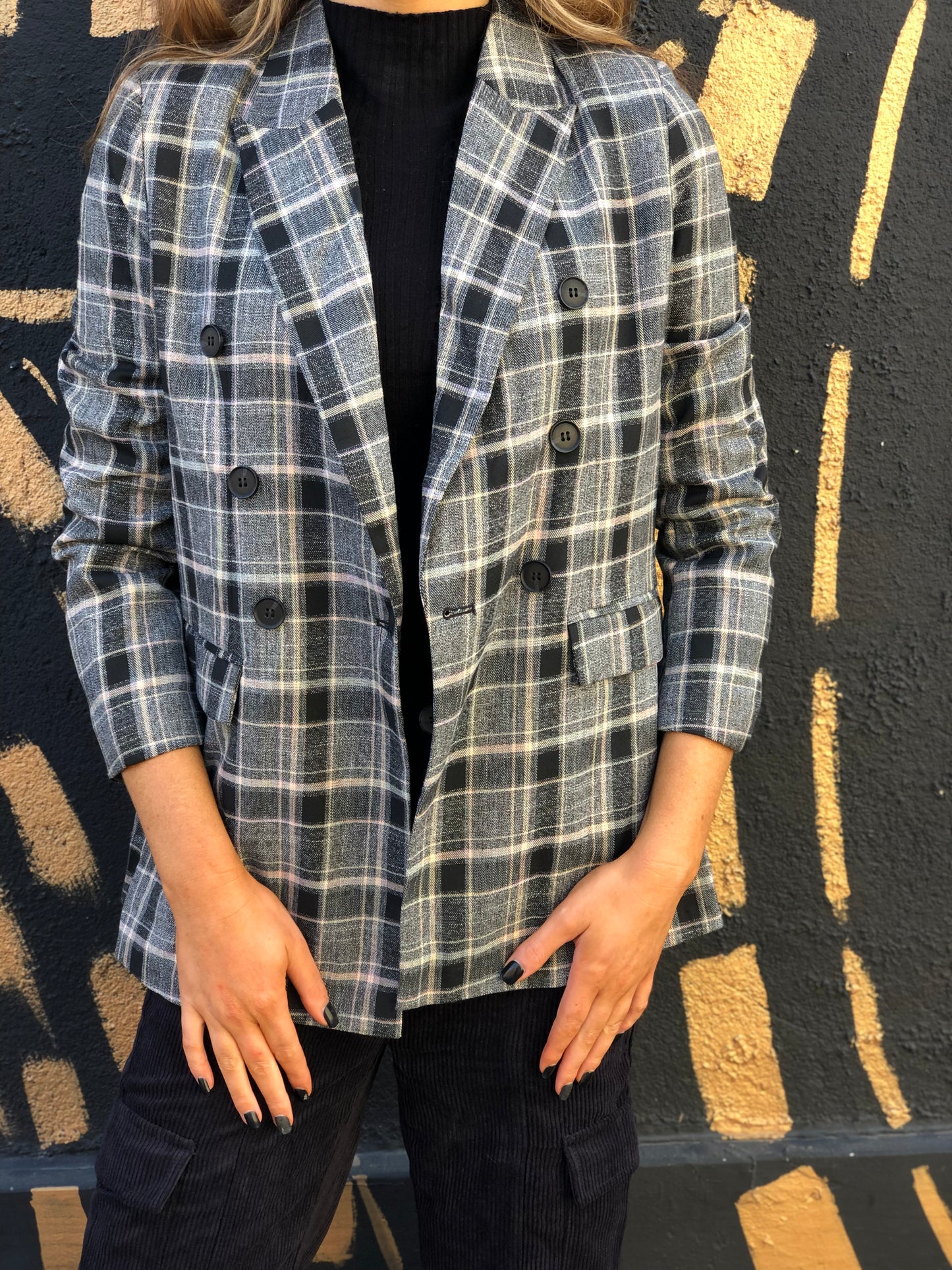 Penelope Plaid Oversized Blazer