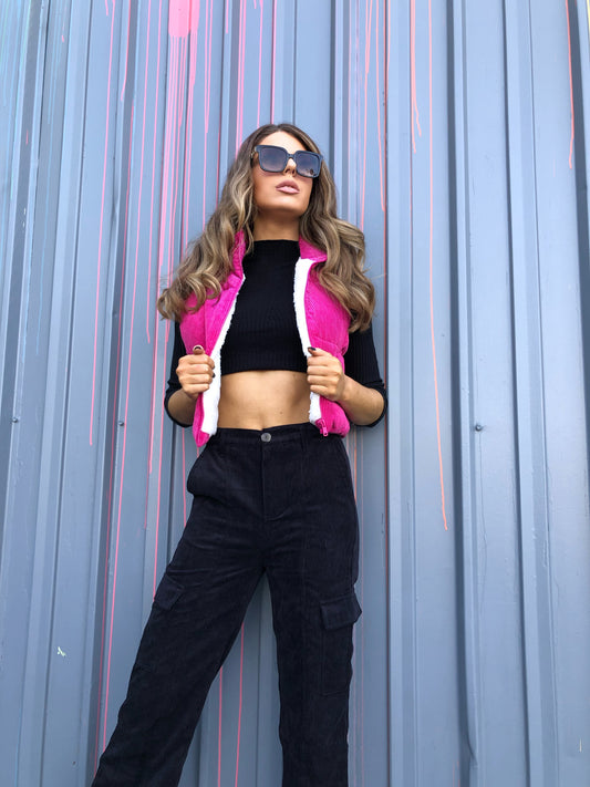 Paige Pink Puffer Vest