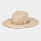 Arabella Beige Double Braided Fedora Hat