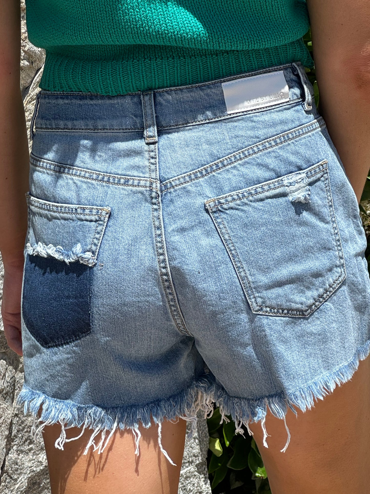 Daylee Ripped Frayed Denim Shorts