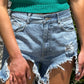 Daylee Ripped Frayed Denim Shorts