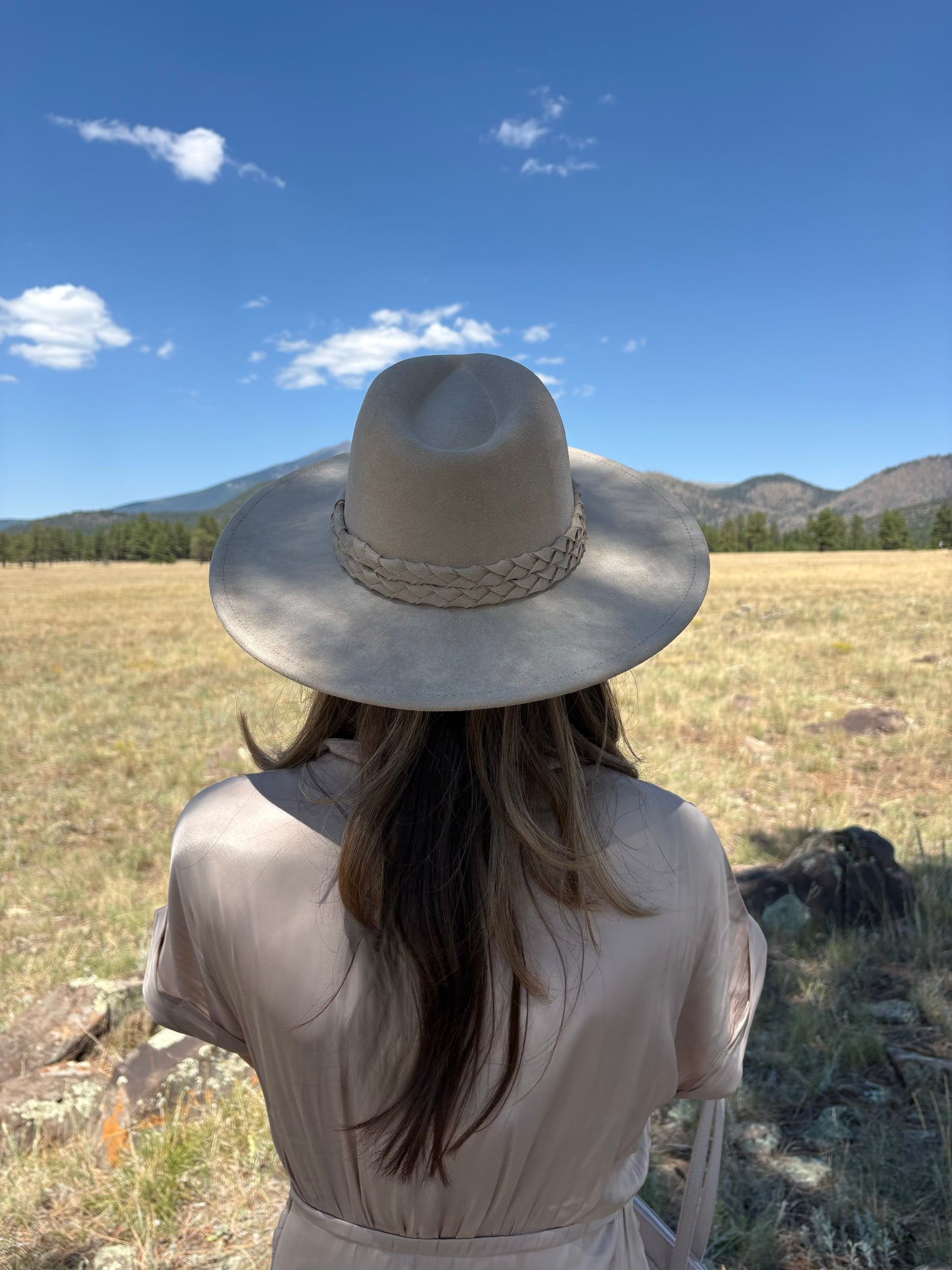 Arabella Beige Double Braided Fedora Hat