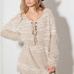 Christy Oversized Taupe Tunic Sweater Dress