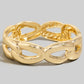 Maye Gold Abstract Bangle Bracelet