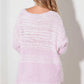 Christy Oversized Light Pink Tunic Sweater Dress