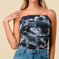 Emma Black and White Tie Dye Strapless Bodysuit