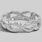 Maye Silver Abstract Bangle Bracelet