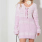 Christy Oversized Light Pink Tunic Sweater Dress