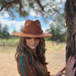 Arabella Rust Double Braided Fedora Hat