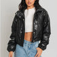 Linda Faux Leather Puffer Jacket