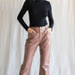 Huda Metallic Brown Flare Pants