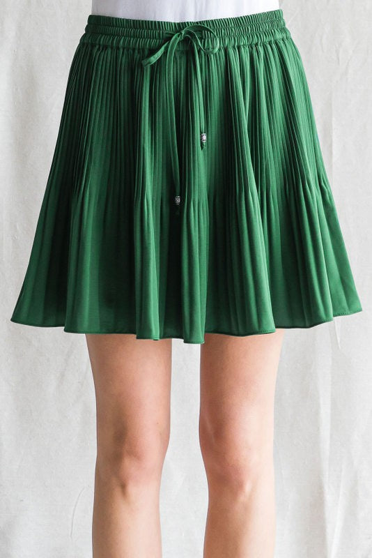 Leilani Hunter Green Pleated Skirt
