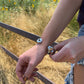 Maye Silver Abstract Bangle Bracelet