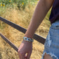 Maye Silver Abstract Bangle Bracelet