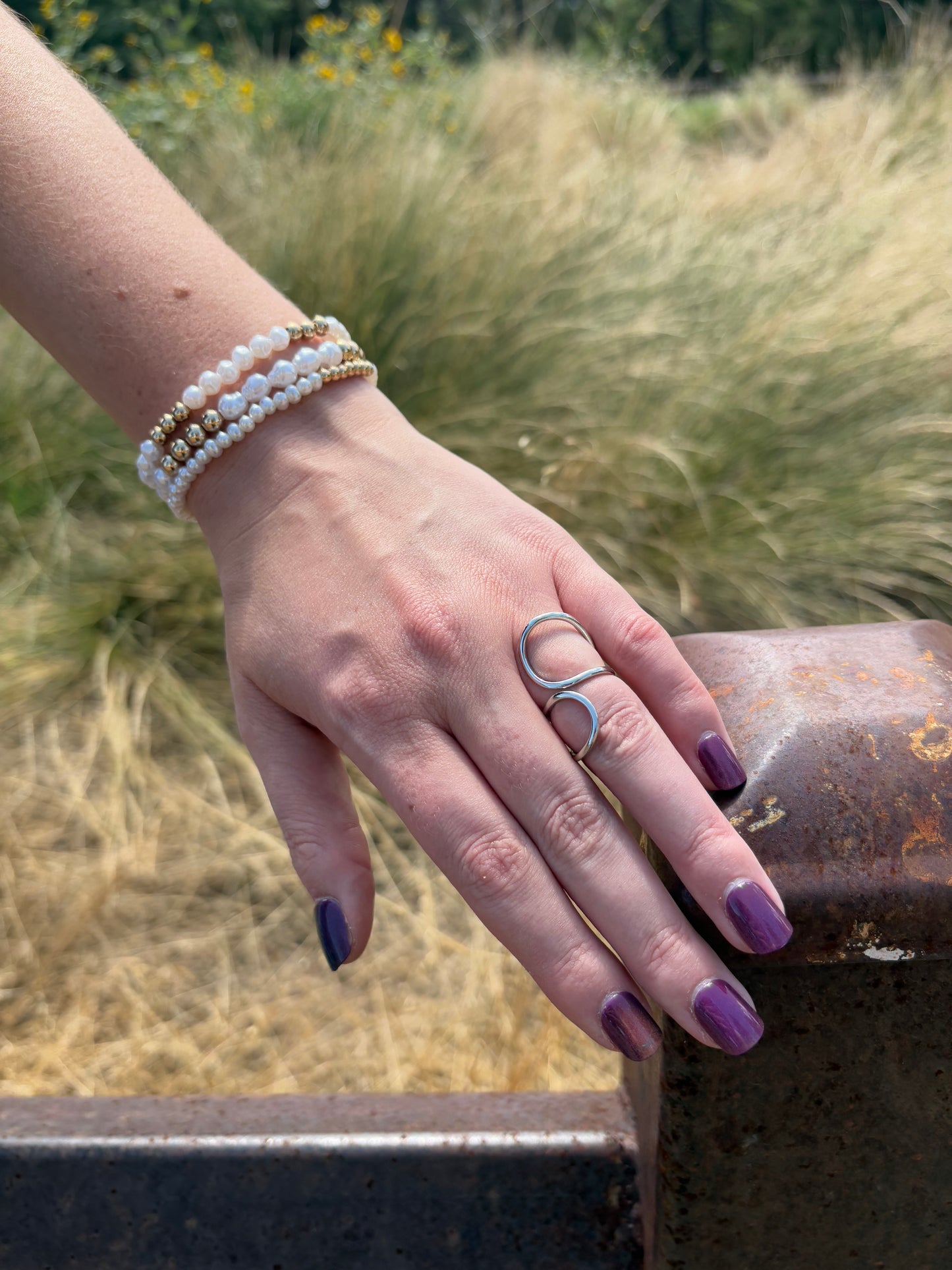 Kayleigh Dainty Abstract Silver Ring