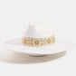 Piper White Flower Ribbon Fedora Hat