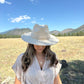Arabella Beige Double Braided Fedora Hat