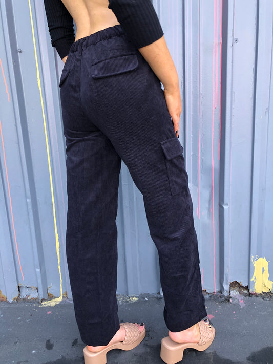 Callie Corduroy Womens Cargo Pants