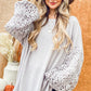Flora Gray Oversized Sweater