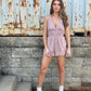Meena Mocha Smocked Halter Style Romper