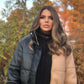 Lana Faux Leather Puffer Jacket