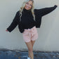 Paula Peach Collared High Waist Tie Shorts